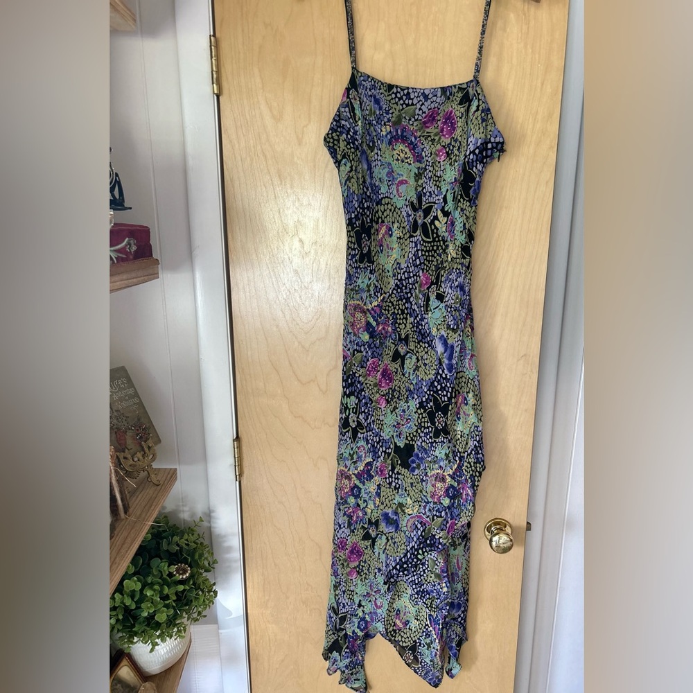 Vintage beaded Floral Print Dress